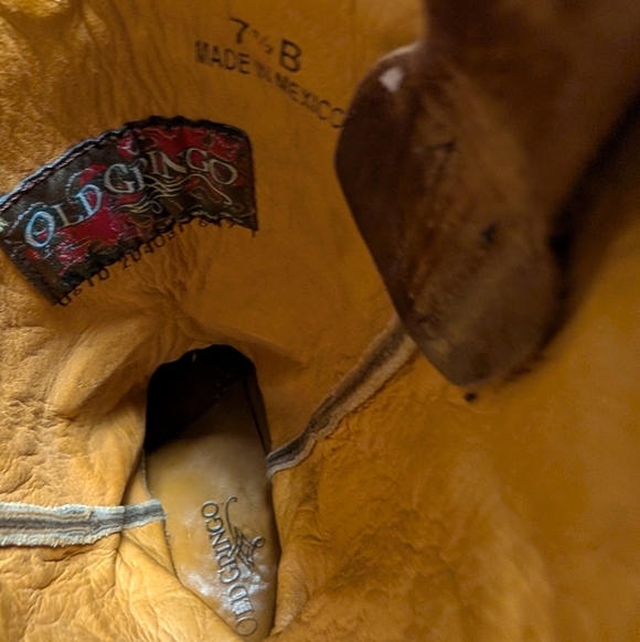 Old Gringo Bonnie Floral Embroidered Cowboy Boots Brown Distressed - Picture 15 of 16